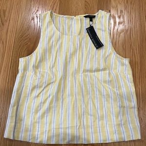 banana republic yellow striped tank top